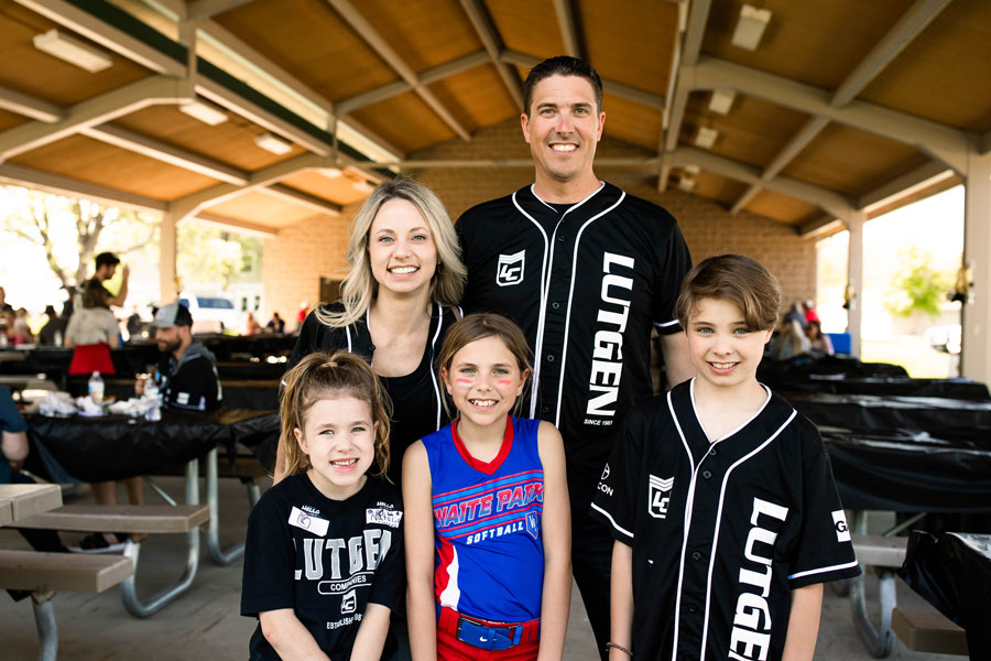 Sean Lutgen and family at Lutgen Companies' 40th Anniversary Party