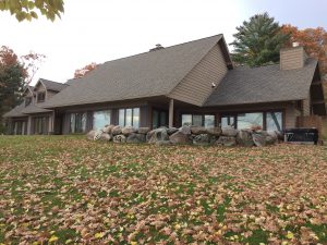 An attractive residential home in the fall.