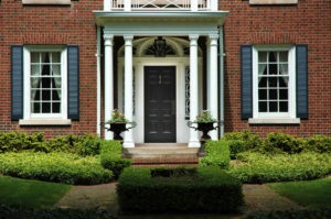 The attractive formal entrance of a home.