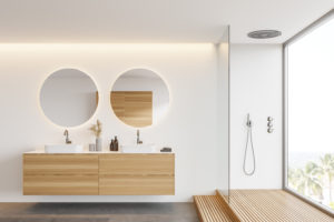 A modern bathroom.