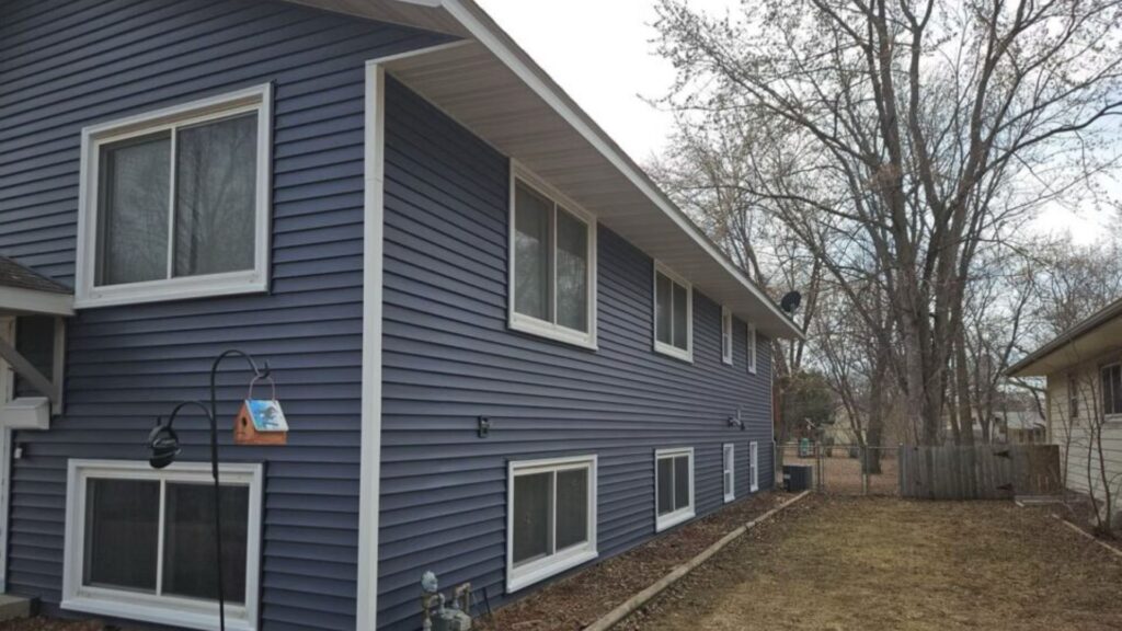 Indigo vinyl siding in Anoka, MN, one of the best siding options for a home in Minnesota's harsh weather.